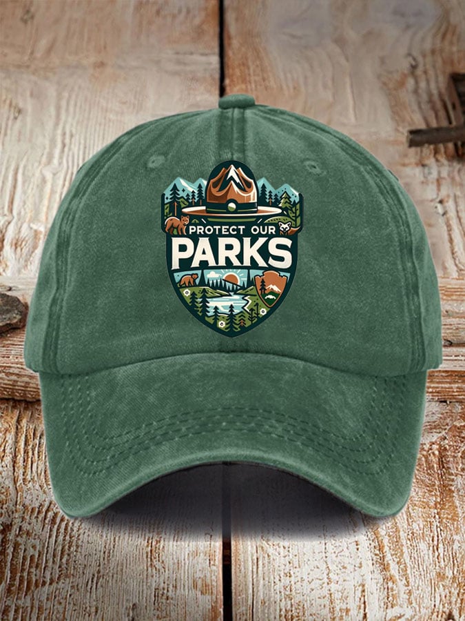 Protect Our National Parks Print Baseball Cap