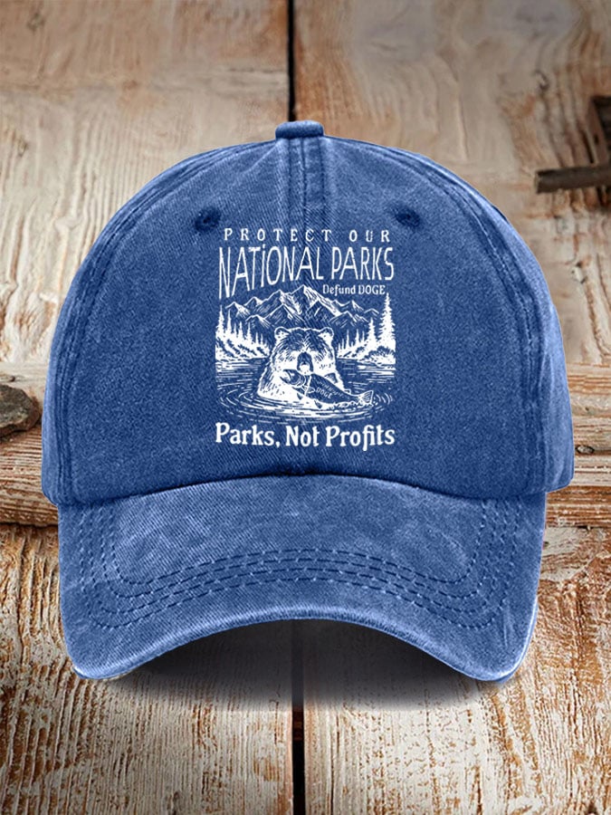Protect Our National Parks Print Baseball Cap