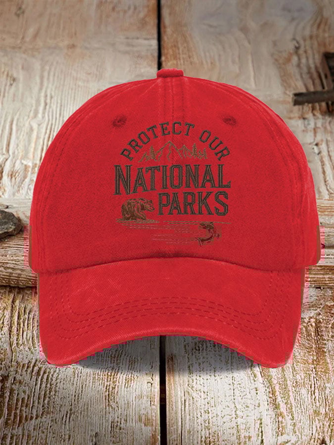 Protect Our National Parks Print Baseball Cap