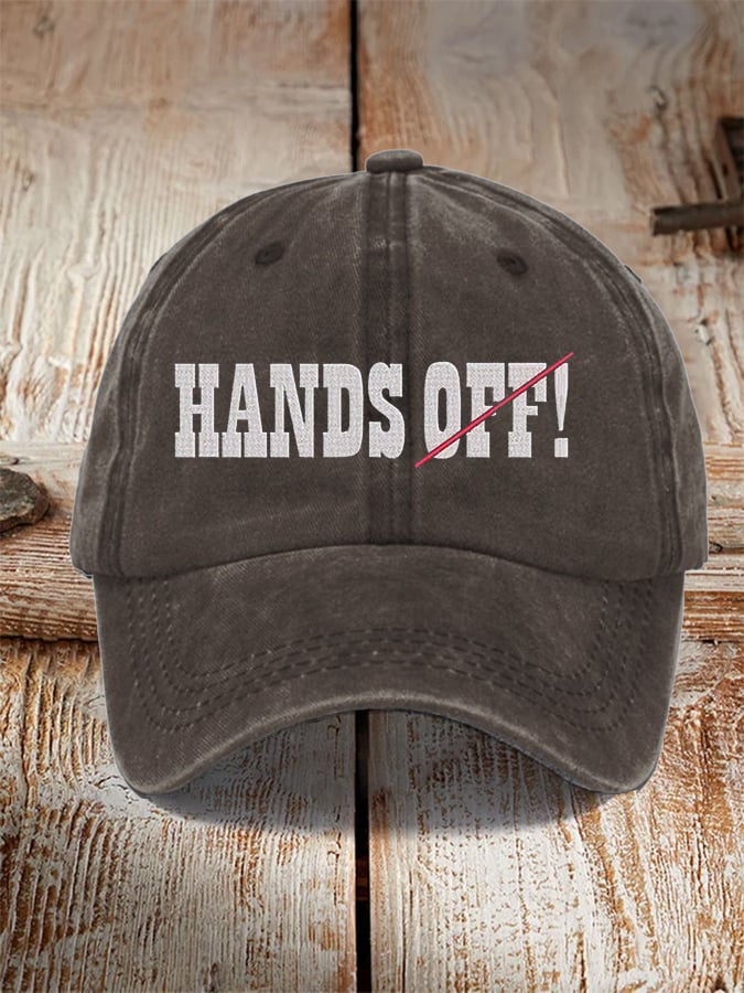 Unisex Hands Off Protest Print Hat
