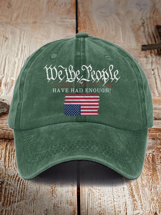 Retro We The People Have Had Enough Print Baseball Cap