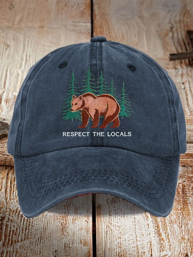 Unisex Respect The Locals Print Baseball Cap