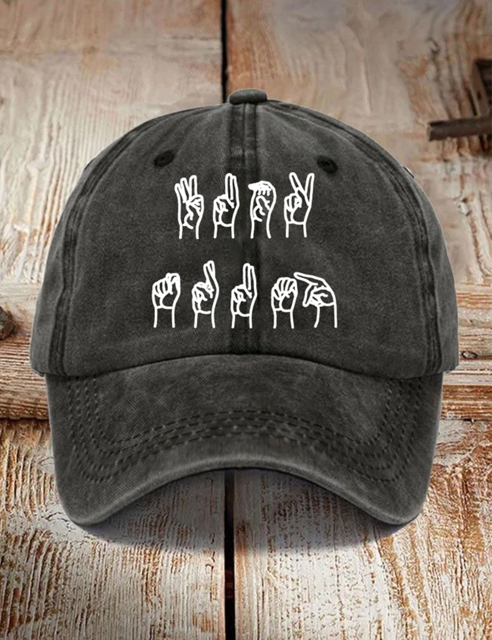 Sign Language Subtle Anti MAGA Baseball Cap
