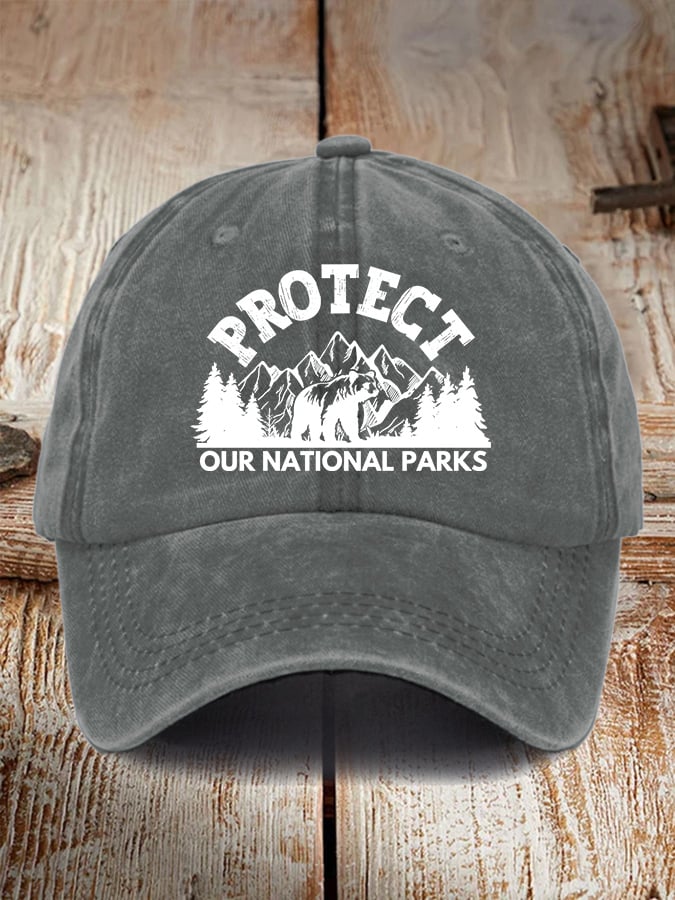 Protect Our National Parks Print Baseball Cap