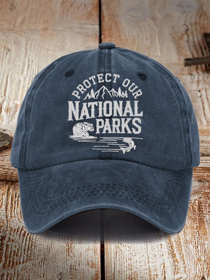 Protect Our National Parks Print Baseball Cap