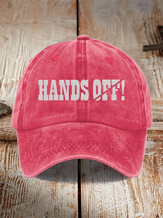 Unisex Hands Off Protest Print Hat