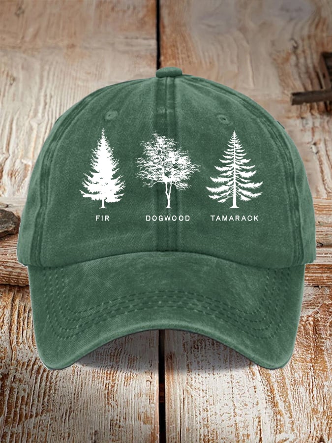 Unisex casual FDT tree washed cotton hat