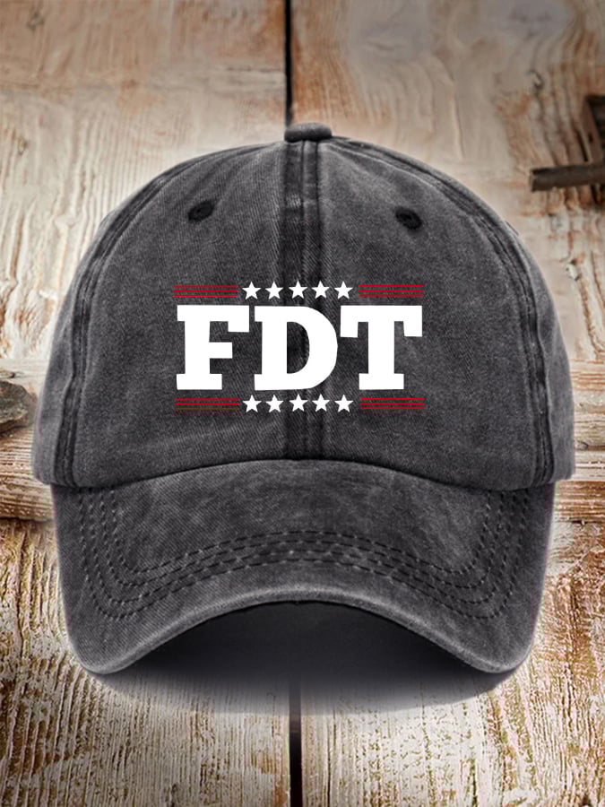 Unisex Fdt Printed Washed Cotton Hat