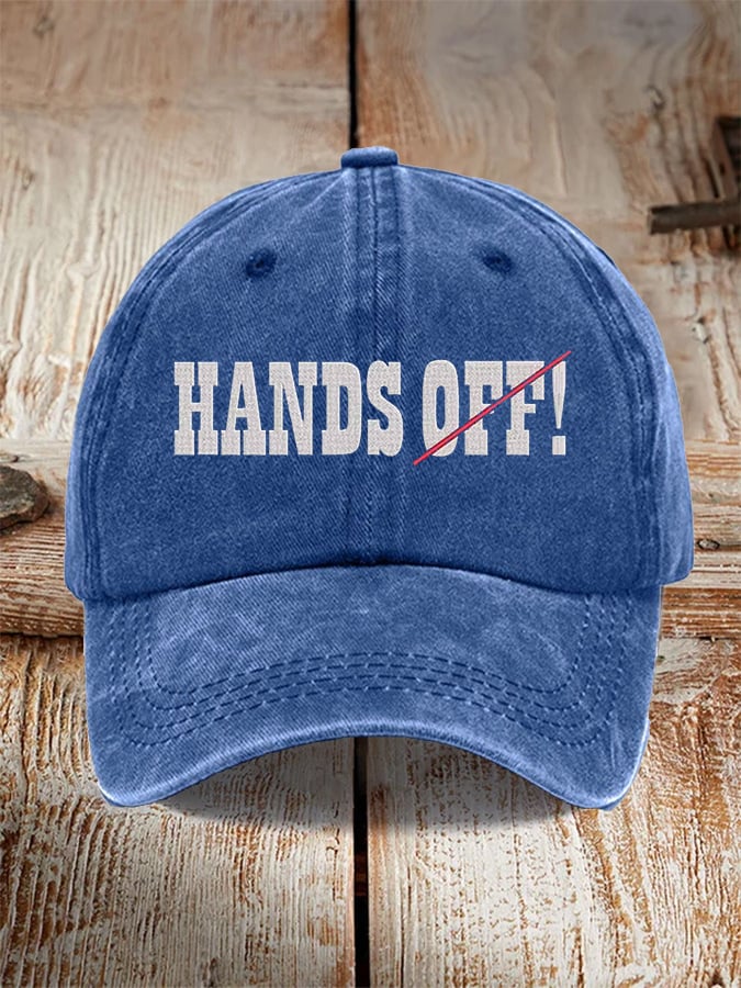 Unisex Hands Off Protest Print Hat