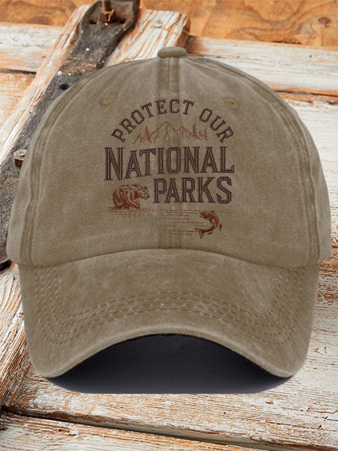 Protect Our National Parks Print Baseball Cap