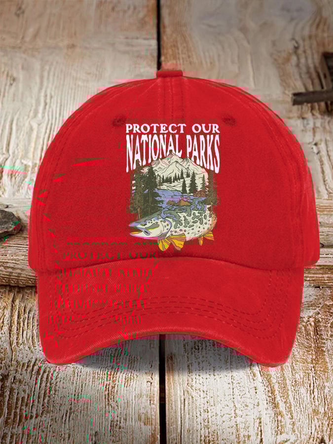 Protect Our National Parks Print Baseball Cap
