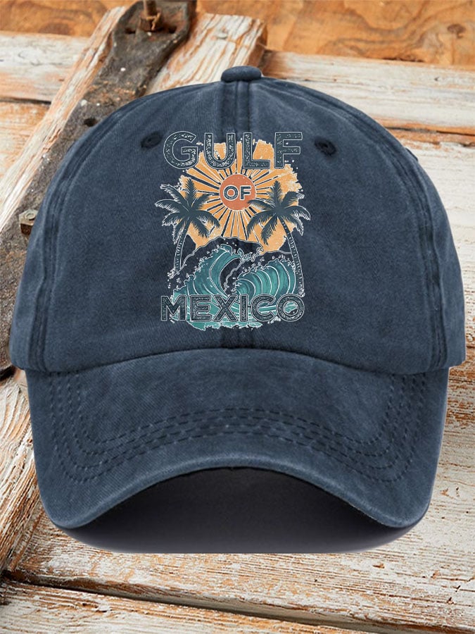 Gulf Of Mexico Printed Baseball Cap