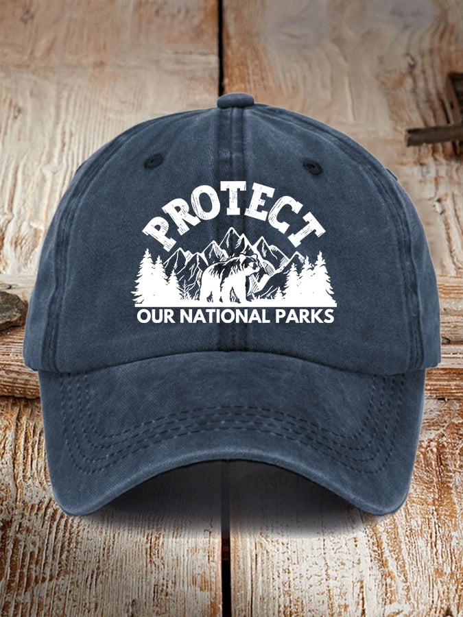 Protect Our National Parks Print Baseball Cap