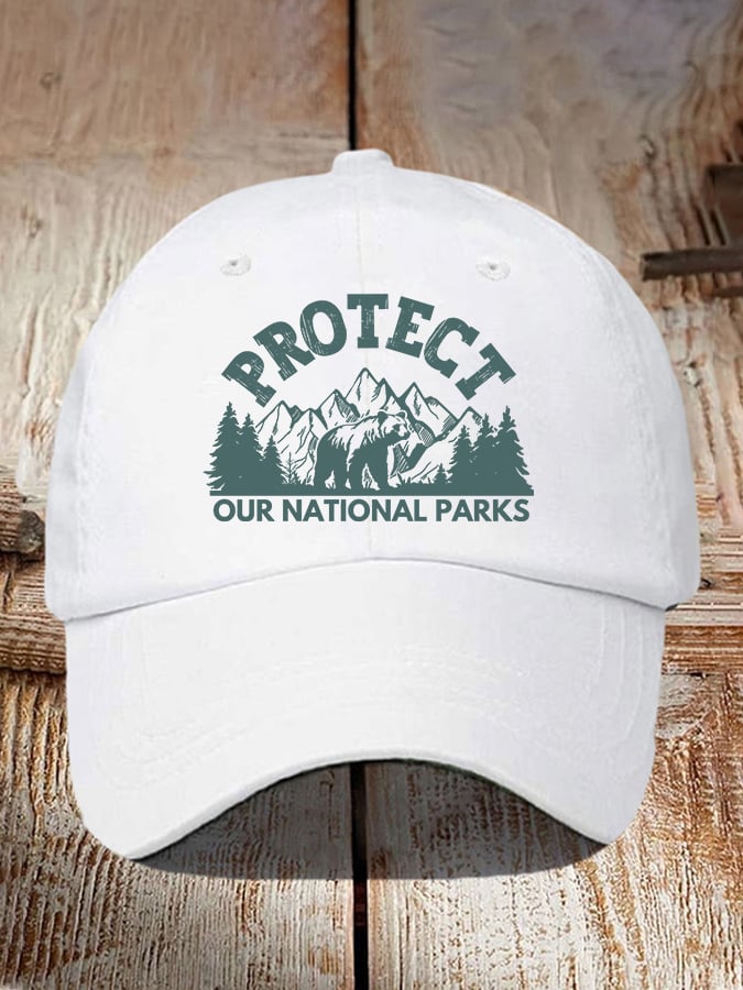 Protect Our National Parks Print Baseball Cap