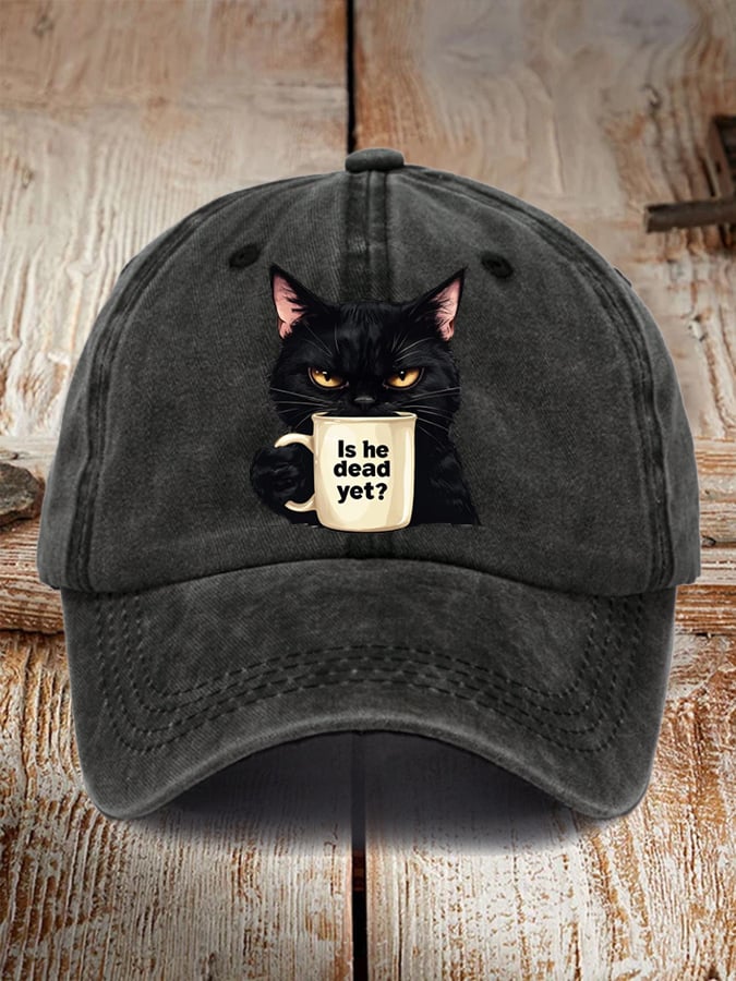 Unisex casual CAT washed cotton hat