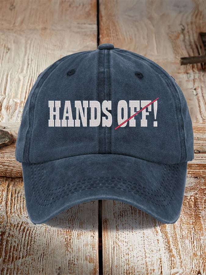 Unisex Hands Off Protest Print Hat