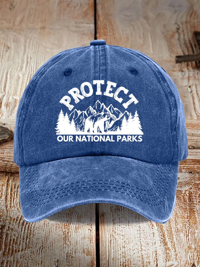 Protect Our National Parks Print Baseball Cap