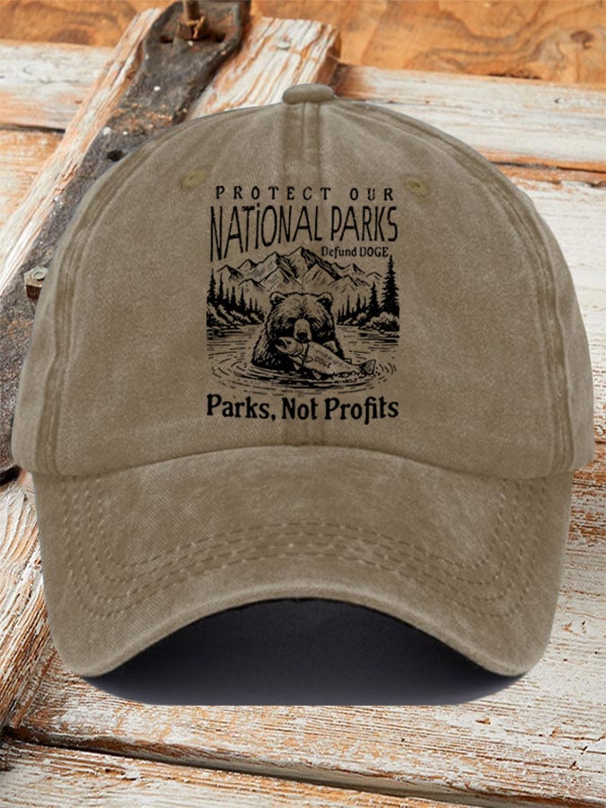 Protect Our National Parks Print Baseball Cap
