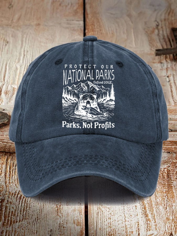 Protect Our National Parks Print Baseball Cap