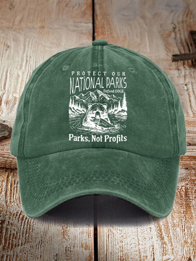 Protect Our National Parks Print Baseball Cap