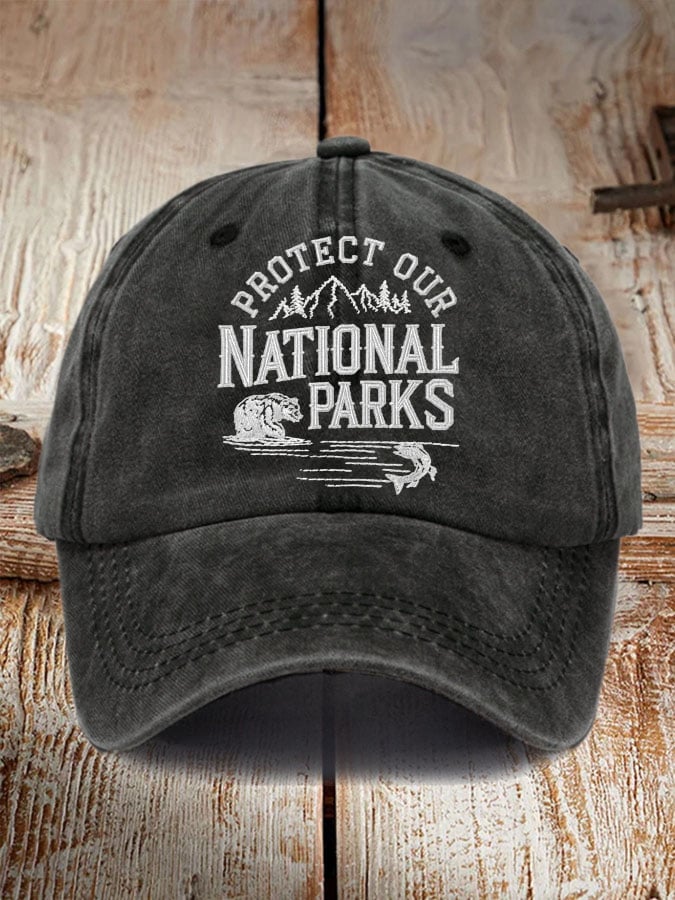 Protect Our National Parks Print Baseball Cap
