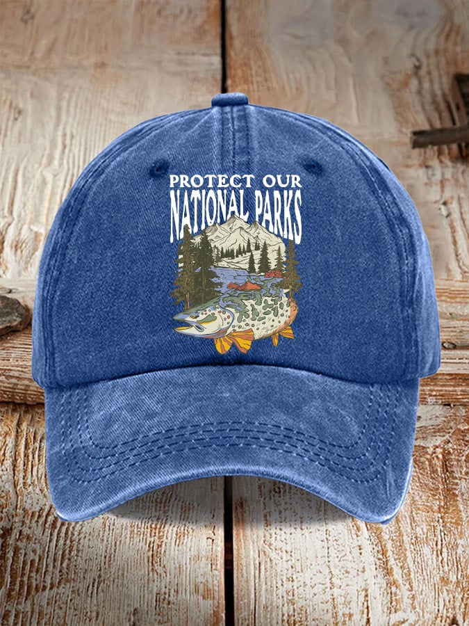 Protect Our National Parks Print Baseball Cap