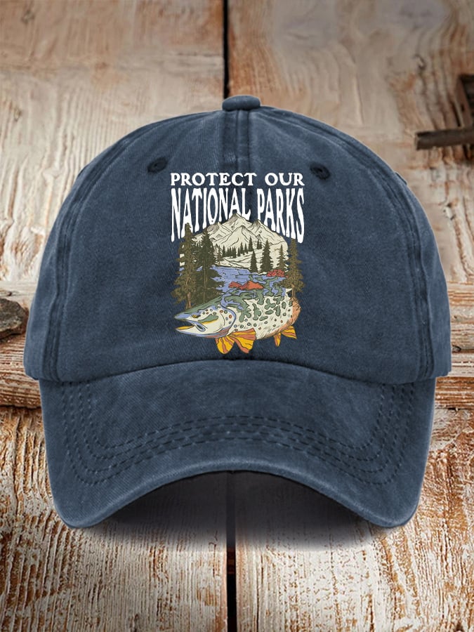 Protect Our National Parks Print Baseball Cap