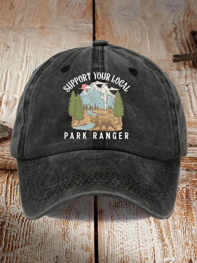 Unisex Support Your Local Park Ranger Print Hat