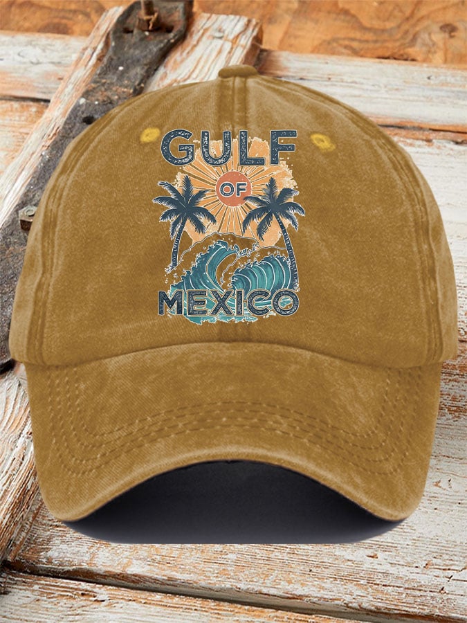 Gulf Of Mexico Printed Baseball Cap