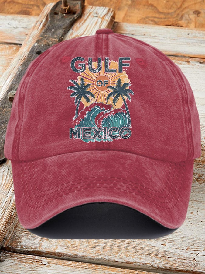 Gulf Of Mexico Printed Baseball Cap