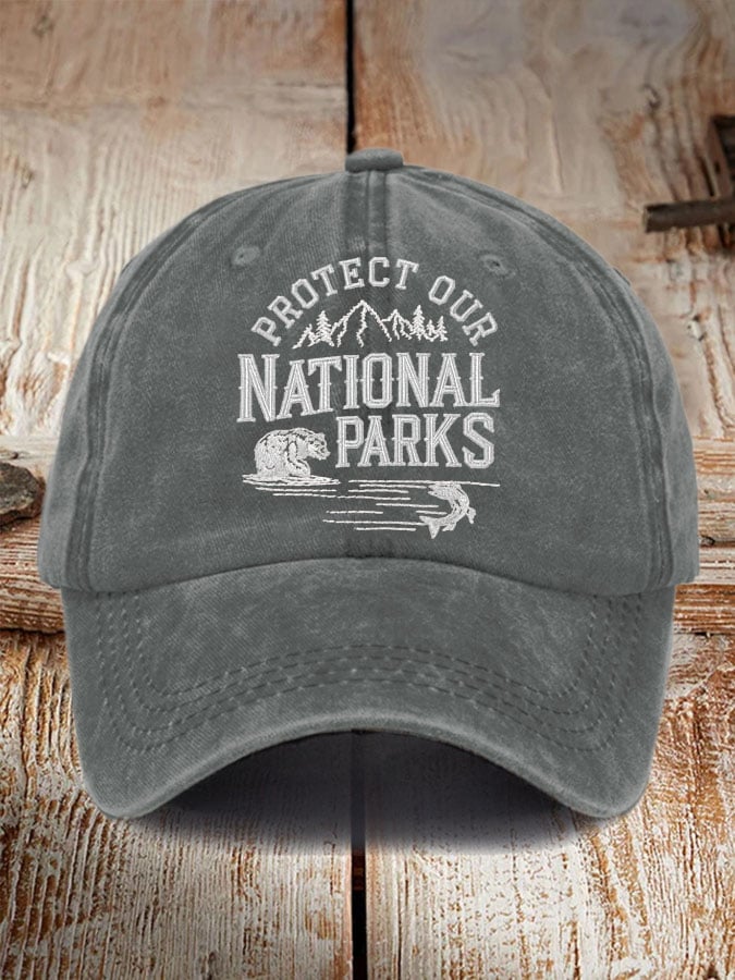 Protect Our National Parks Print Baseball Cap