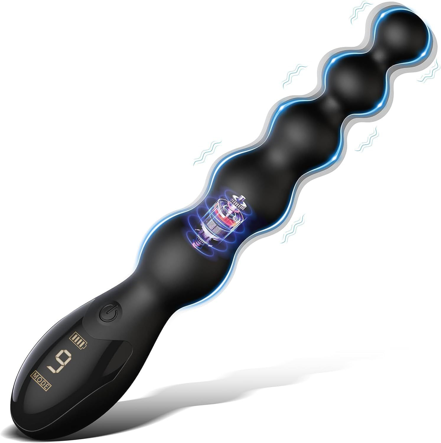 💥black devil-Graduated Design Anal Beads Vibrator
