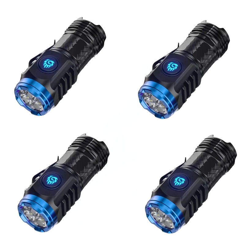 German Three-eyed Monster Mini Flash Super Power Flashlight