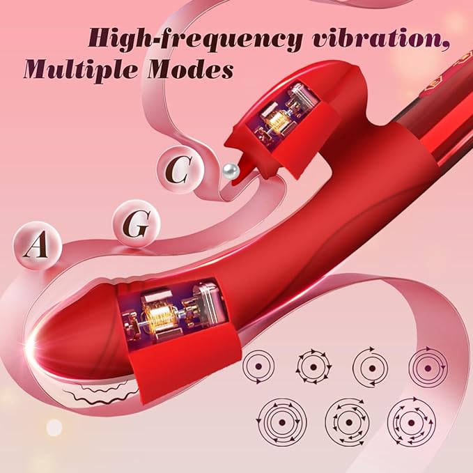👑2024 latest research and development-😍10 kinds of super strong vibrations 2 in 1-💞Rabbit vibrator