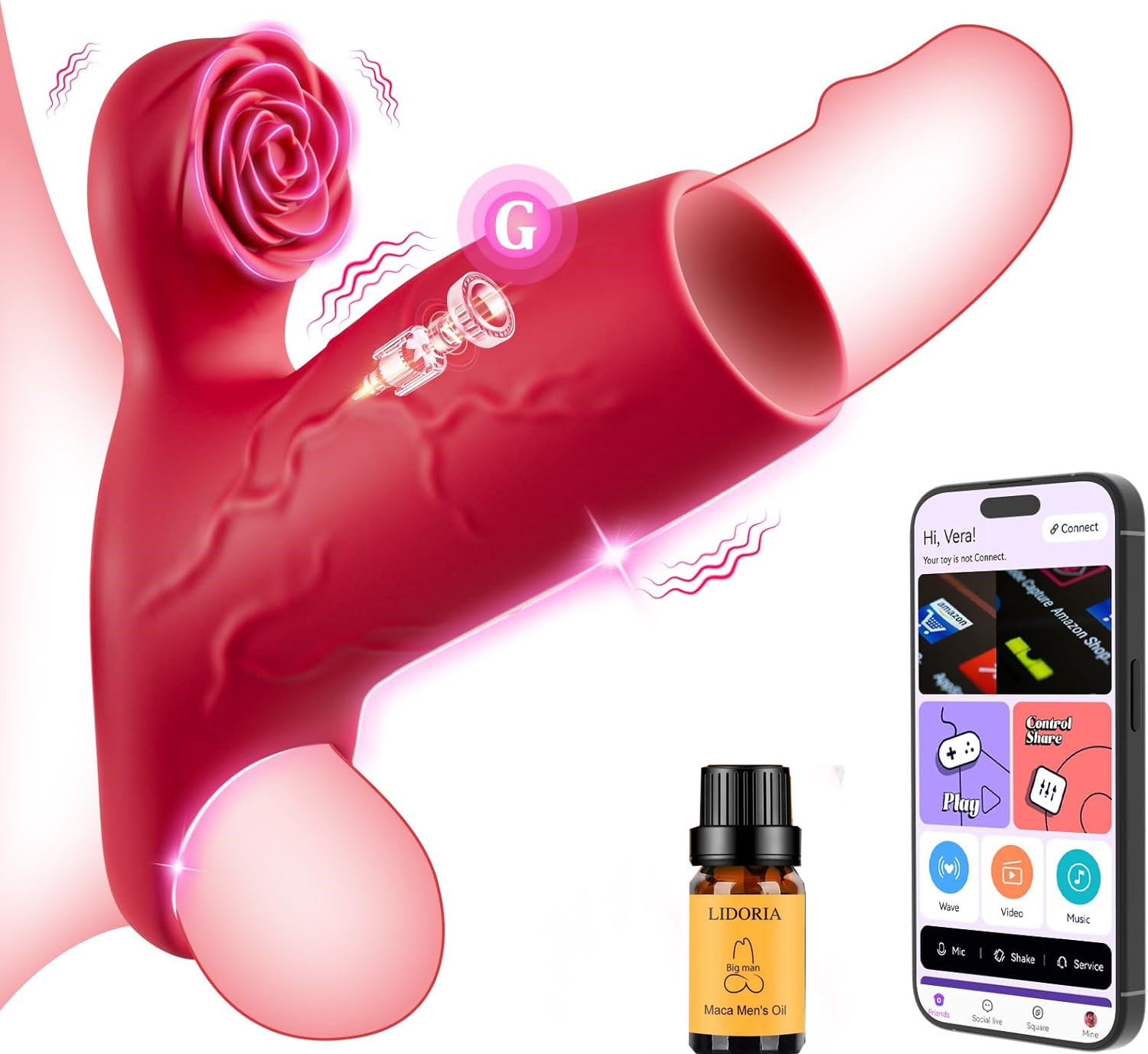 💥This Week's Special Price $39.99💥-Vibrating Penis Rose Armor