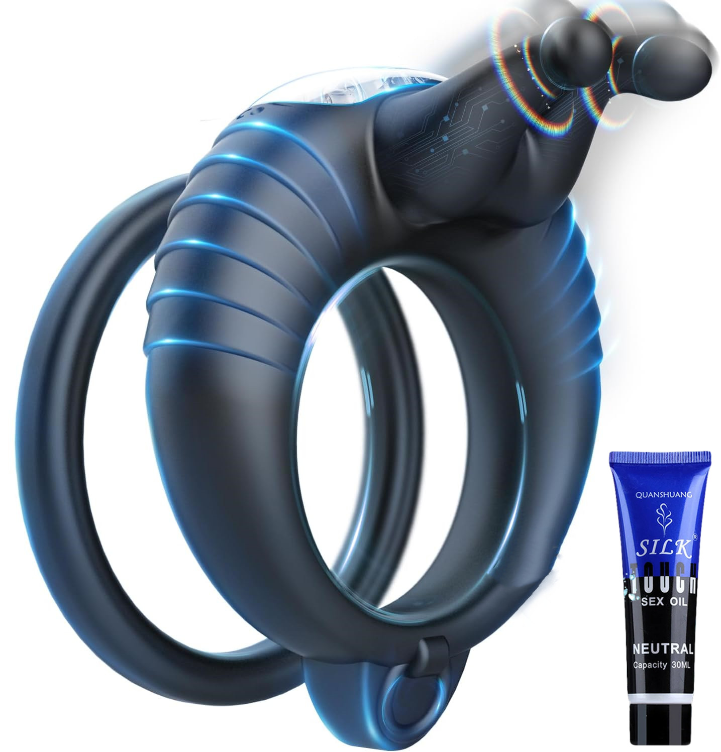 💥2024 latest popular styles at low prices-3 in 1 BEVIBO-Vibrating Cock Ring 