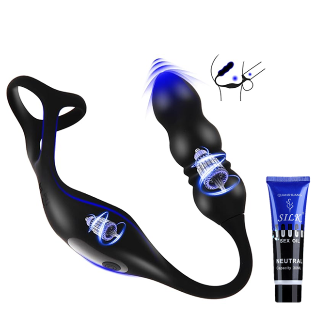 💥2024 latest hot style low price -4 in 1 Thrusting Anal Toy & Cock Ring