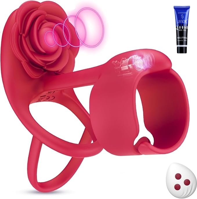💕🎁New Product Promotion This Month 48% Discount -🌹 3 in 1 Sheehy Rose Vibrating Cock Ring
