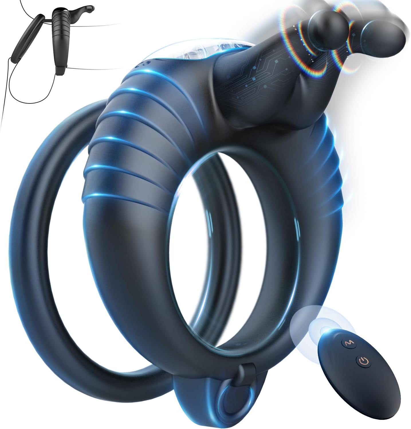 💥2024 latest popular styles at low prices-3 in 1 BEVIBO-Vibrating Cock Ring 