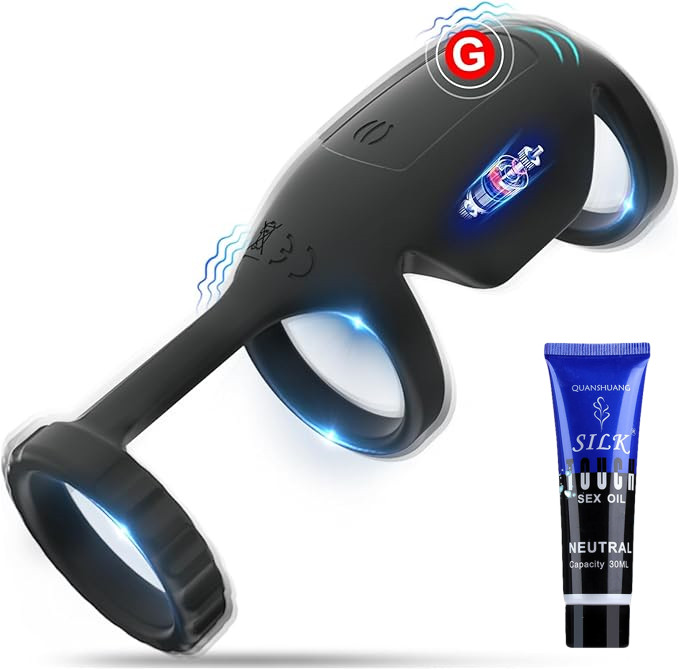 war Wolf-Vibrating Cock Ring for Penis Testicles G Spot Stimulation