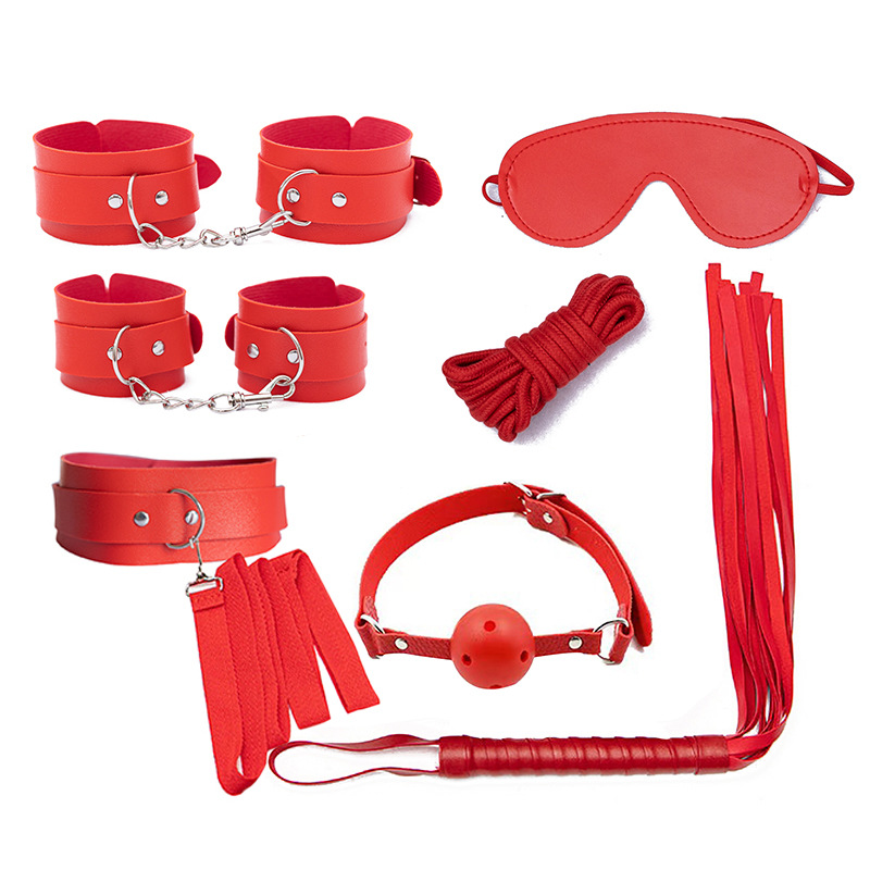 12 pcs set of BDSM Slave Handcuffs Rope Sex Toys💋CRAZY FOR LOVE