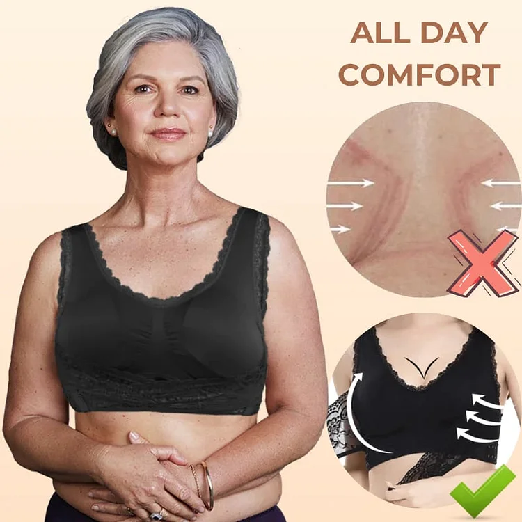 LAST DAY SALE 49% – Comfy Corset Adjustable Bra Front Cross Side Buckle Lace Bras