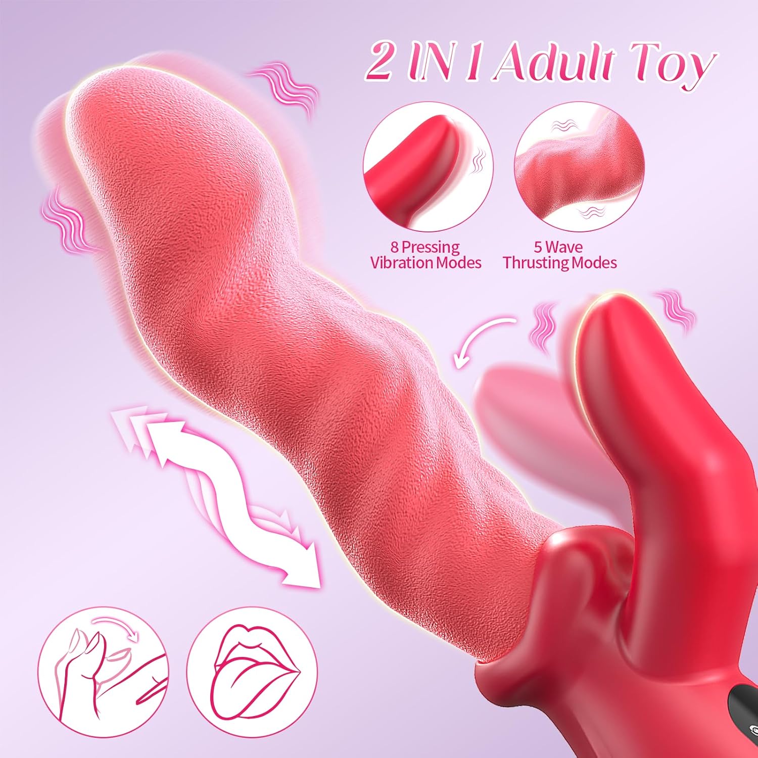 2025 Upgraded Realistic Tongue Sex Toy for Women-