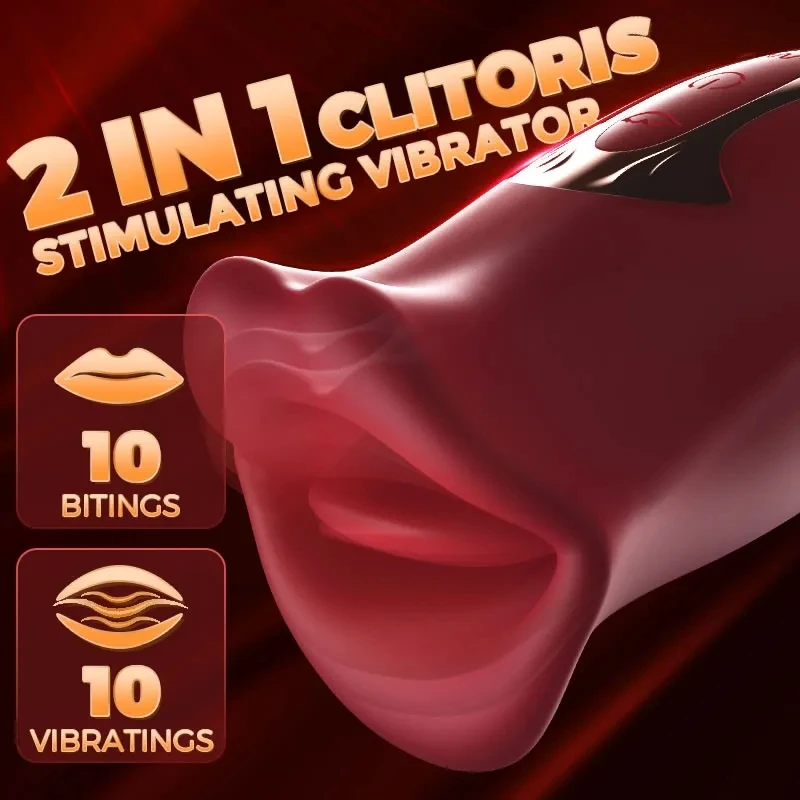 💋The sexy red lips stimulation-