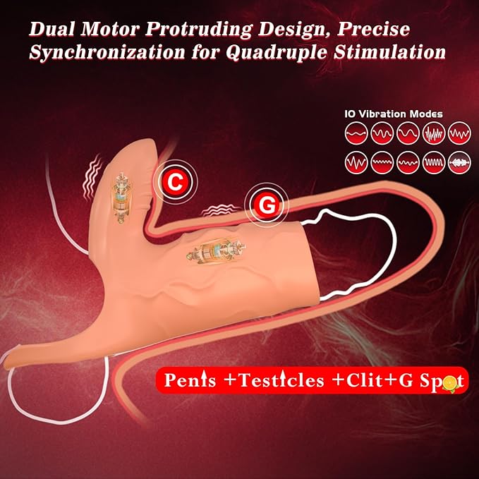 💥Specially launched the Supreme Couple Series 2-in-1 - Vibrating Penis Armor