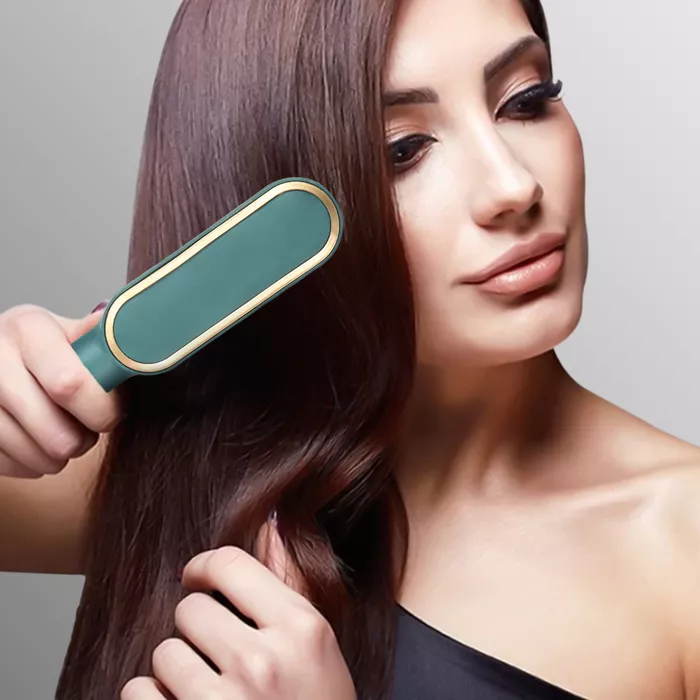 Hair Straightener Styling Brush with Negative Ions