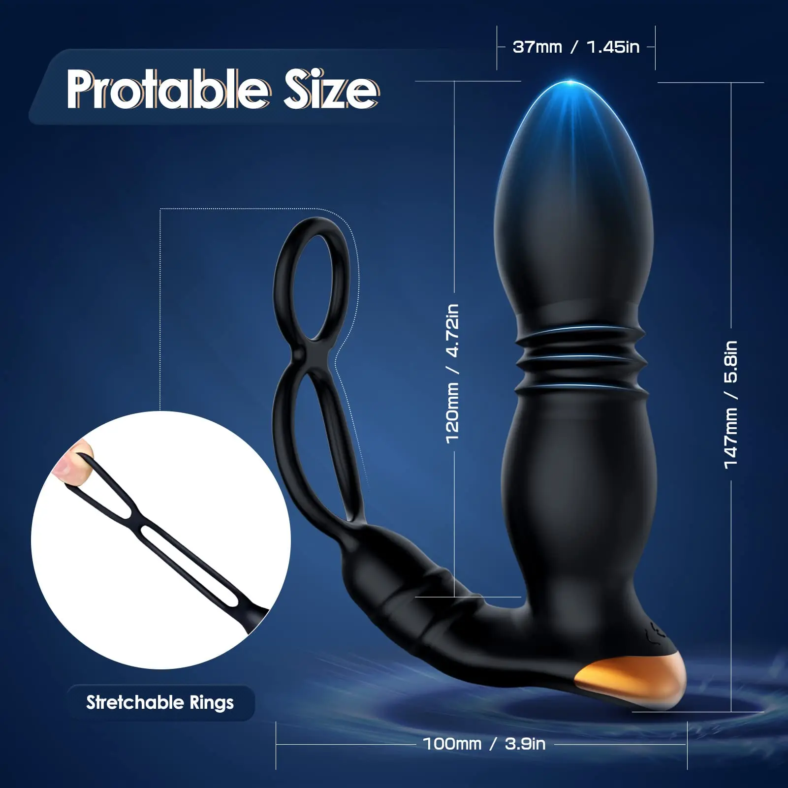 demon king-Vibrating Dual Stimulation prostate massagger