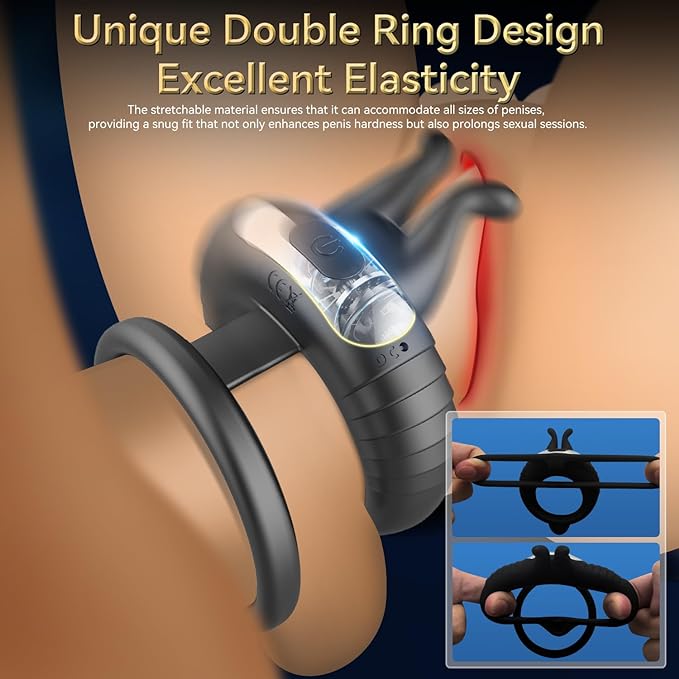 💥2024 latest popular styles at low prices-3 in 1 BEVIBO-Vibrating Cock Ring 