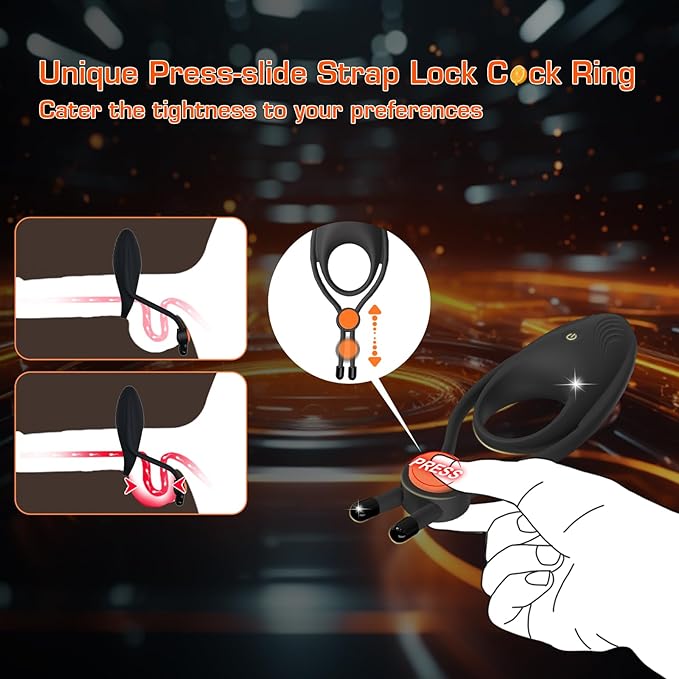 Latest Couple Series-3-in-1Adjustable Vibrating Cock Ring