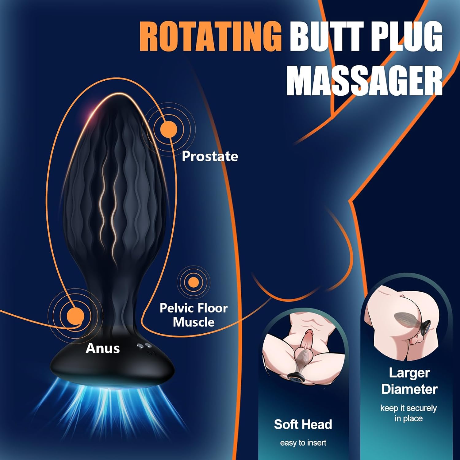 👑Rotating anal vibrator prostate massager--Made in the USA